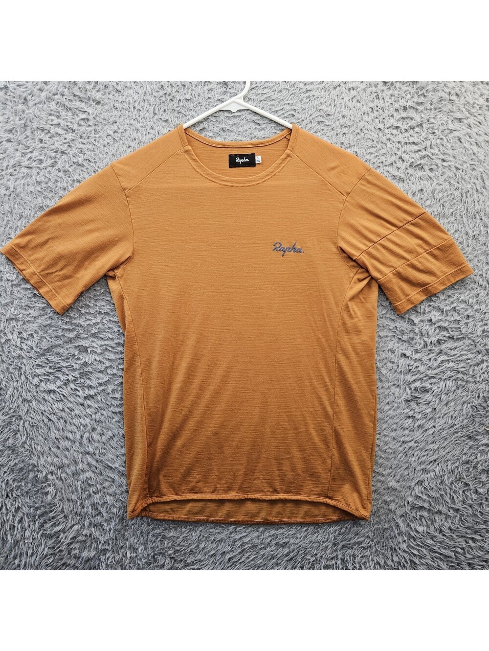 Rapha Cycling T Shirt Explore Merino Men Small Reflective Orange